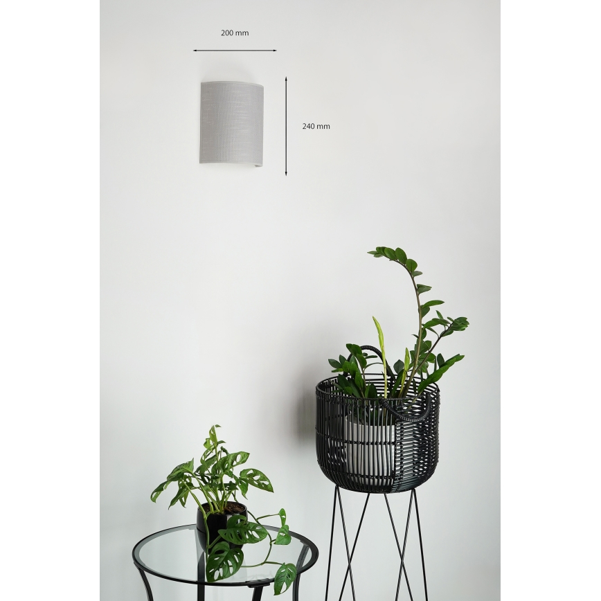 Brilagi - Φωτιστικό τοίχου SEMI 1xE27/15W/230V γκρι