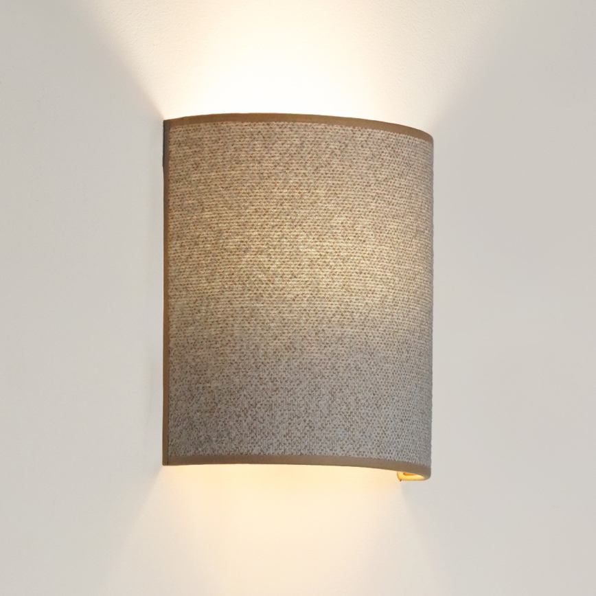 Brilagi - Φωτιστικό τοίχου SEMI 1xE27/15W/230V διάμετρος 20 cm ανοιχτό γκρι