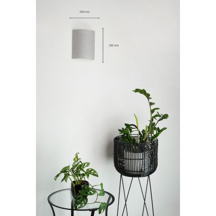 Brilagi - Φωτιστικό τοίχου SEMI 1xE27/15W/230V διάμετρος 20 cm γκρι