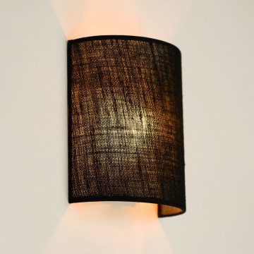 Brilagi - Φωτιστικό τοίχου SEMI 1xE27/15W/230V διάμετρος 20 cm μαύρο