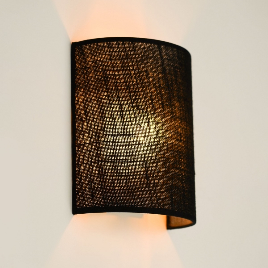 Brilagi - Φωτιστικό τοίχου SEMI 1xE27/15W/230V διάμετρος 20 cm μαύρο