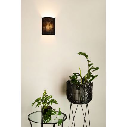 Brilagi - Φωτιστικό τοίχου SEMI 1xE27/15W/230V διάμετρος 20 cm μαύρο