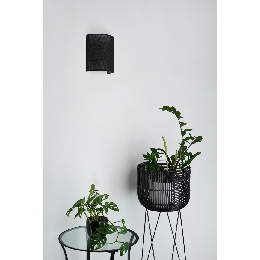 Brilagi - Φωτιστικό τοίχου SEMI 1xE27/15W/230V διάμετρος 20 cm μαύρο