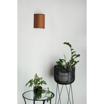 Brilagi - Φωτιστικό τοίχου SEMI 1xE27/15W/230V καφέ