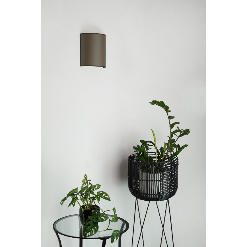Brilagi - Φωτιστικό τοίχου SEMI 1xE27/15W/230V καφέ
