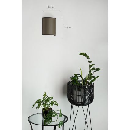 Brilagi - Φωτιστικό τοίχου SEMI 1xE27/15W/230V καφέ