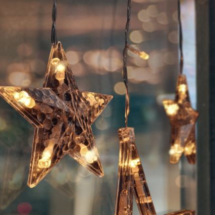 Brilagi - Χριστουγεννιάτικα λαμπάκια κουρτίνα εξωτερικού χώρου LED 123xLED/3xAA/USB 3m IP44 ζεστό λευκό