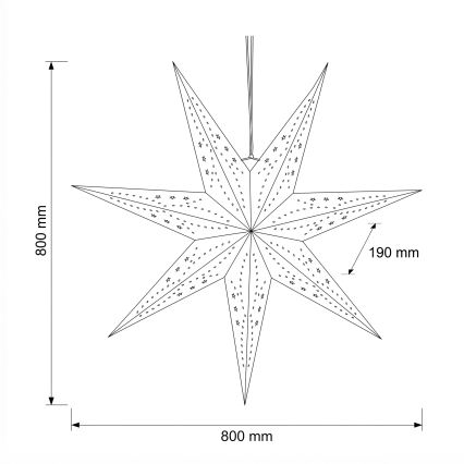 BRILAGI - Χριστουγεννιάτικη διακόσμηση LED/2xAA 80 cm αστέρι