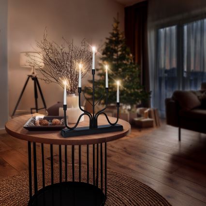 Brilagi - Χριστουγεννιάτικο κηροπήγιο LED/2xAA μαύρο