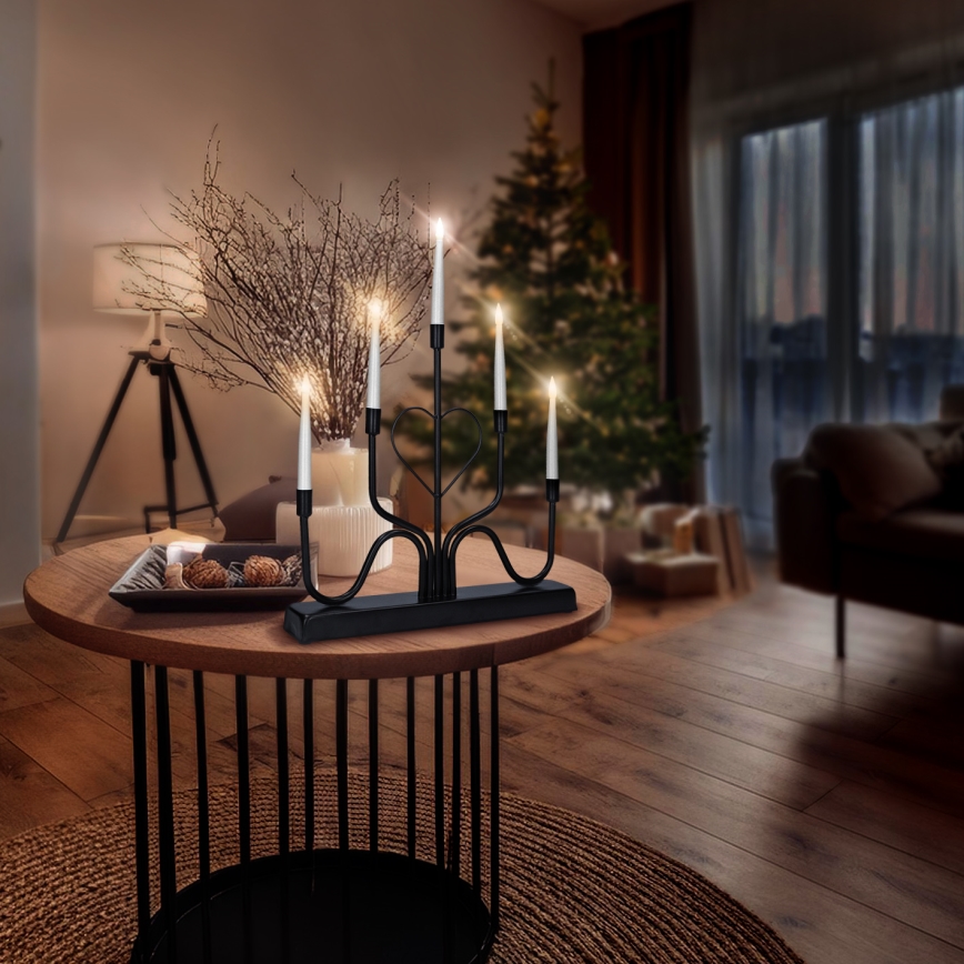 Brilagi - Χριστουγεννιάτικο κηροπήγιο LED/2xAA μαύρο