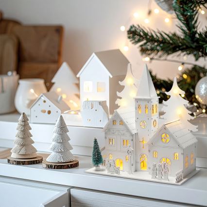 Brilagi - Χριστουγεννιάτικο LED διακοσμητικό LED/2xAA εκκλησάκι