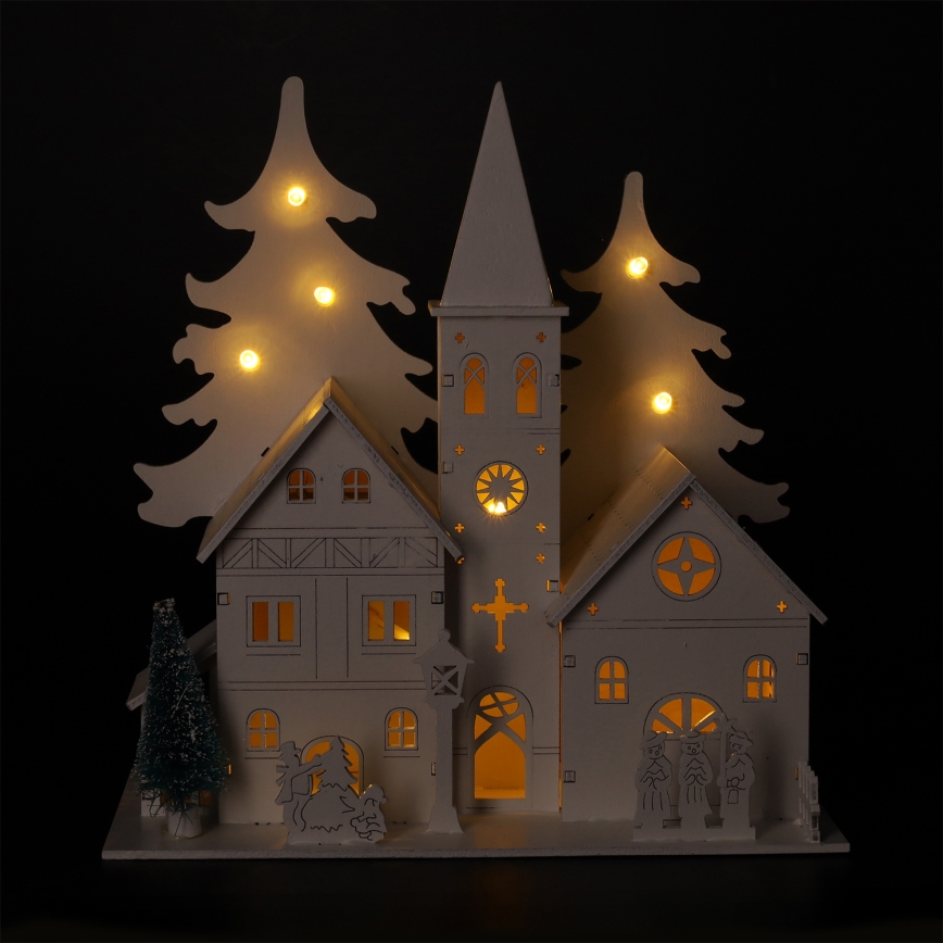 Brilagi - Χριστουγεννιάτικο LED διακοσμητικό LED/2xAA εκκλησάκι