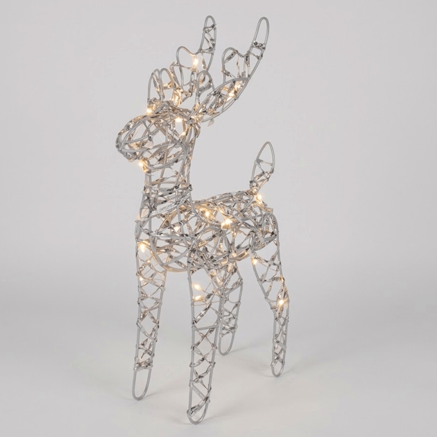 BRILAGI - LED Χριστουγεννιάτικο διακοσμητικό LED/3xAA 32 cm τάρανδος θερμό λευκό/ασημί