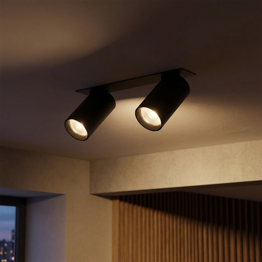Brilagi - Χωνευτό φωτιστικό SELE 2xGU10/30W/230V μαύρο