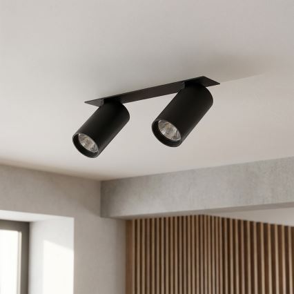 Brilagi - Χωνευτό φωτιστικό SELE 2xGU10/30W/230V μαύρο