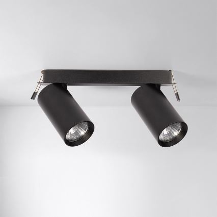 Brilagi - Χωνευτό φωτιστικό SELE 2xGU10/30W/230V μαύρο