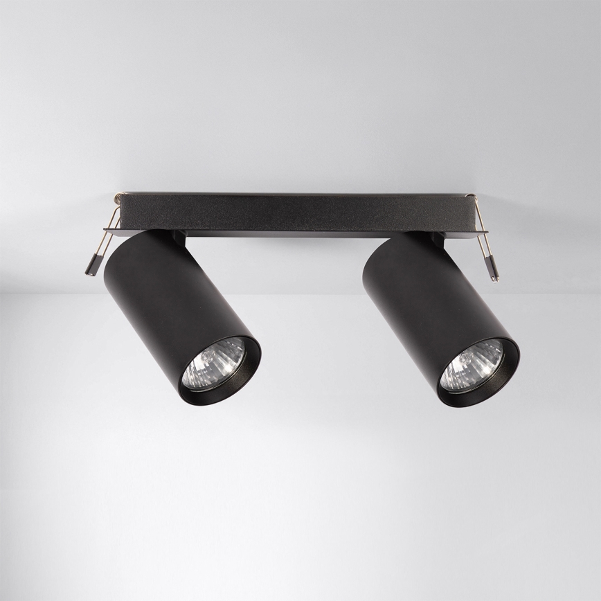 Brilagi - Χωνευτό φωτιστικό SELE 2xGU10/30W/230V μαύρο
