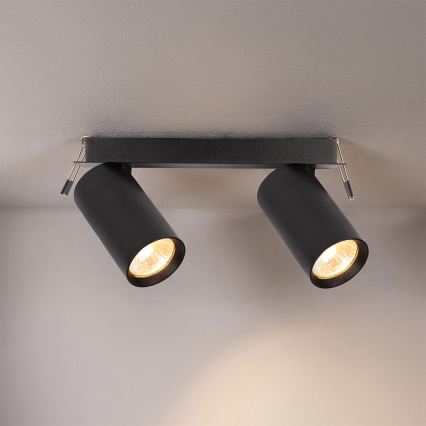 Brilagi - Χωνευτό φωτιστικό SELE 2xGU10/30W/230V μαύρο