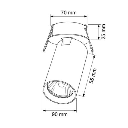 Brilagi - Χωνευτό φωτιστικό οροφής SELE 1xGU10/30W/230V λευκό