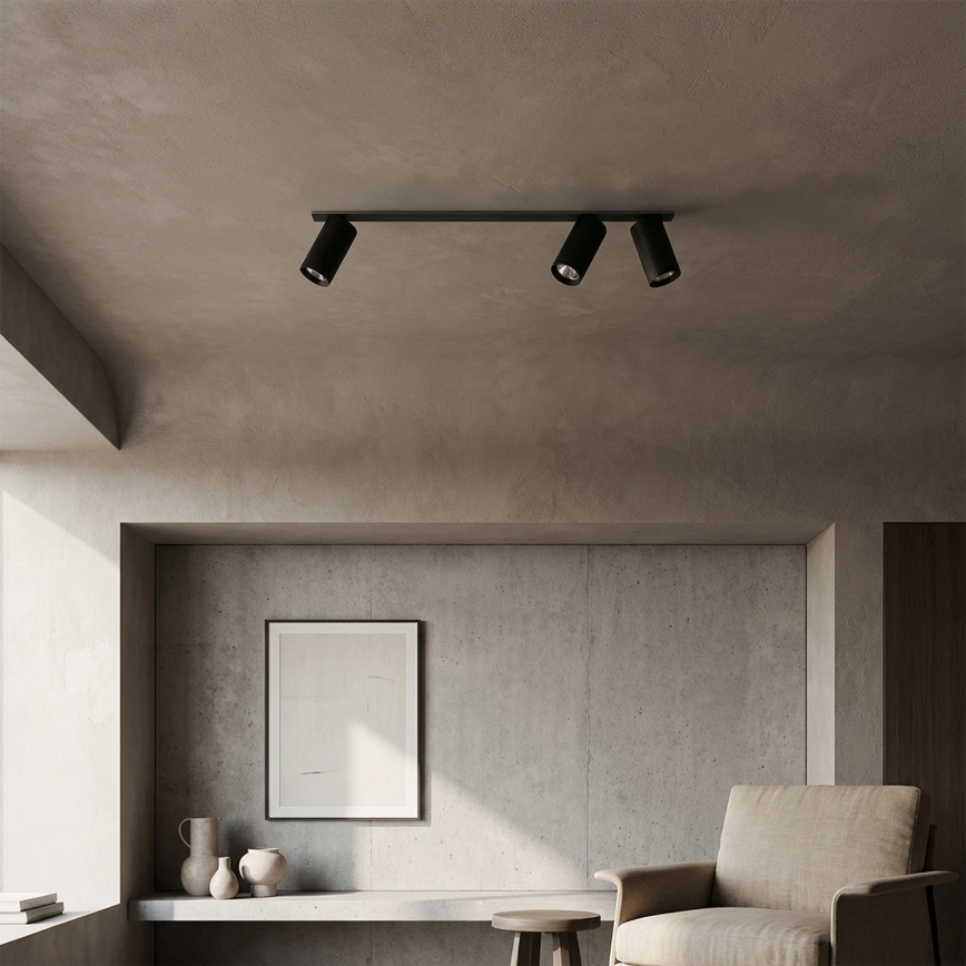 Brilagi - Χωνευτό φωτιστικό οροφής SELE 3xGU10/30W/230V μαύρο