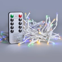 Brilagi - Χριστουγεννιάτικα εξωτερικά λαμπάκια LED 120xLED/8 functions/3xAA 9,5m IP44 πολύχρωμα + τηλεχειριστήριο