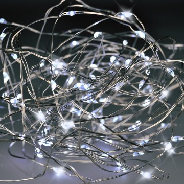 Brilagi - Χριστουγεννιάτικα λαμπάκια LED 100xLED/3xAA 10m ψυχρό λευκό