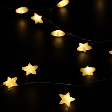 Brilagi - χριστουγεννιάτικη γιρλάντα LED 40xLED/3xAA 1,8m σε θερμό λευκό, αστέρια