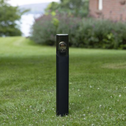 Brilliant - Λάμπα εξωτερικού χώρου MINOU 1xE27/10W/230V 60 cm IP44 μαύρο/φιμέ