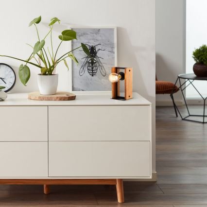 Brilliant - Eπιτραπέζιο φωτιστικό CALANDRA 1xE27/42W/230V πεύκο