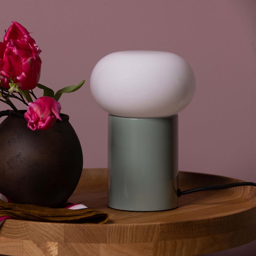 Brilliant - Eπιτραπέζιο φωτιστικό KNUT 1xE27/25W/230V πράσινο/λευκό