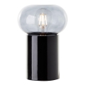 Brilliant - Eπιτραπέζιο φωτιστικό KNUT 1xE27/25W/230V μαύρο/διαφανές