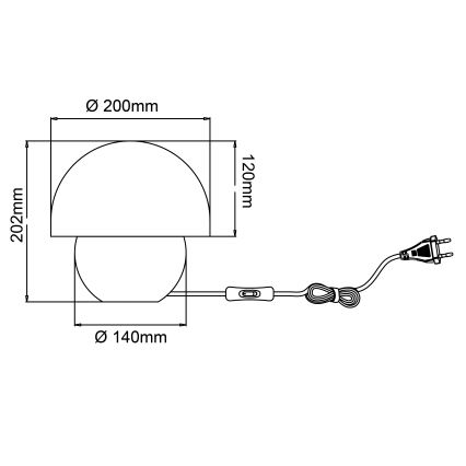 Brilliant - Eπιτραπέζιο φωτιστικό NALAM 1xE14/40W/230V γκρι/τέφρα