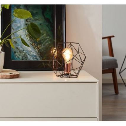 Brilliant - Eπιτραπέζιο φωτιστικό SYNERGY 1xE27/60W/230V μαύρο/χαλκός