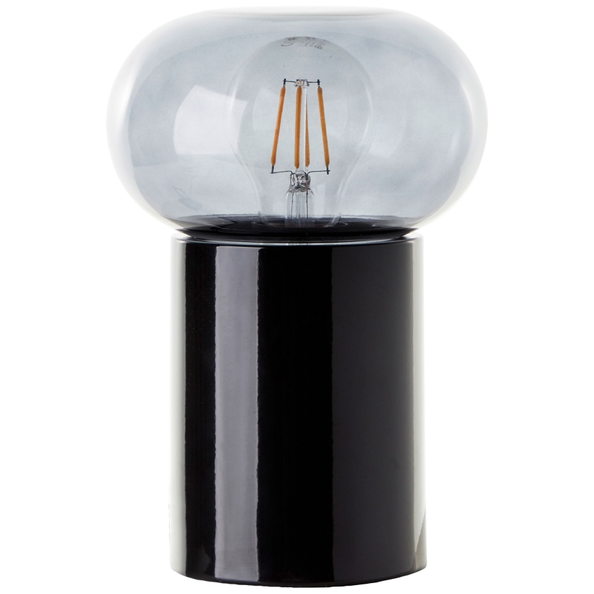 Brilliant - Eπιτραπέζιο φωτιστικό KNUT 1xE27/25W/230V μαύρο/διαφανές