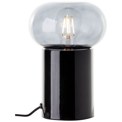 Brilliant - Eπιτραπέζιο φωτιστικό KNUT 1xE27/25W/230V μαύρο/διαφανές