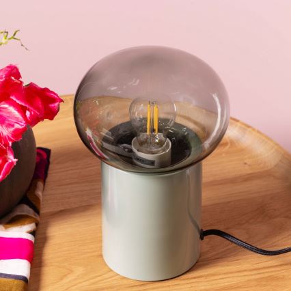 Brilliant - Eπιτραπέζιο φωτιστικό KNUT 1xE27/25W/230V πράσινο/διαφανές