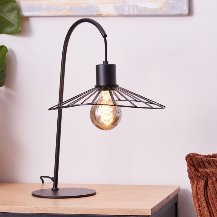 Brilliant - Eπιτραπέζιο φωτιστικό LEIKA 1xE27/52W/230V μαύρο