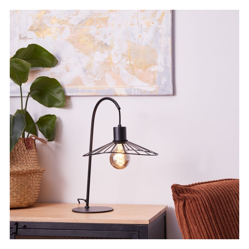 Brilliant - Eπιτραπέζιο φωτιστικό LEIKA 1xE27/52W/230V μαύρο