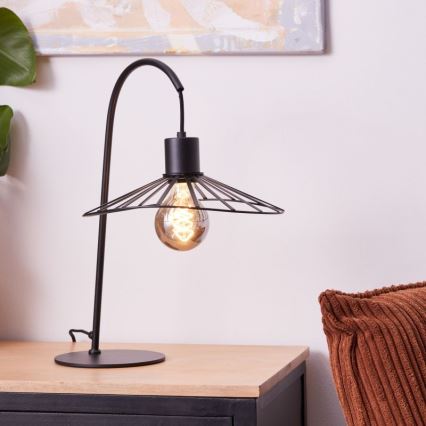 Brilliant - Eπιτραπέζιο φωτιστικό LEIKA 1xE27/52W/230V μαύρο