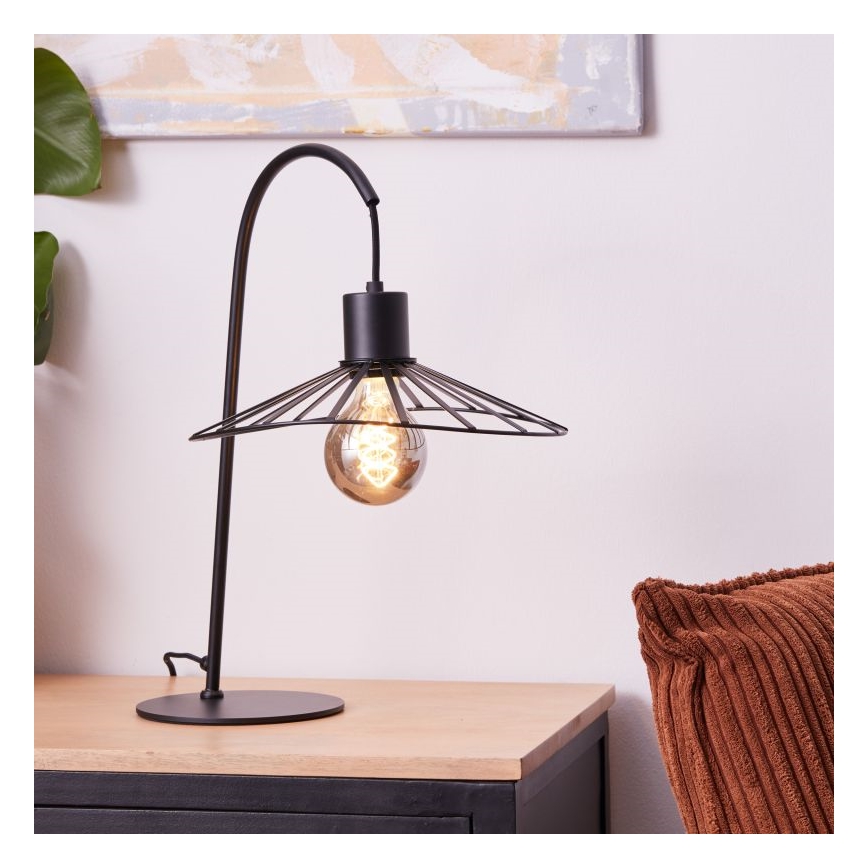 Brilliant - Eπιτραπέζιο φωτιστικό LEIKA 1xE27/52W/230V μαύρο