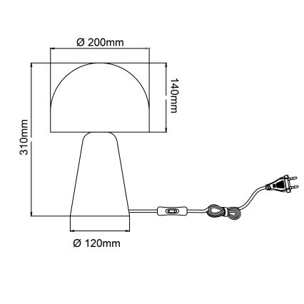 Brilliant - Eπιτραπέζιο φωτιστικό NALAM 1xE14/40W/230V μαύρο/ξύλο τέφρας - FSC πιστοποιημένο
