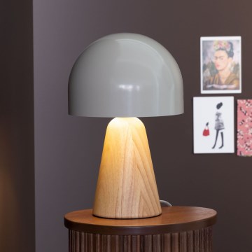 Brilliant - Eπιτραπέζιο φωτιστικό NALAM 1xE14/40W/230V μπεζ/ξύλο τέφρας - FSC πιστοποιημένο