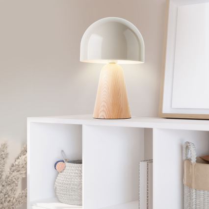 Brilliant - Eπιτραπέζιο φωτιστικό NALAM 1xE14/40W/230V μπεζ/ξύλο τέφρας - FSC πιστοποιημένο