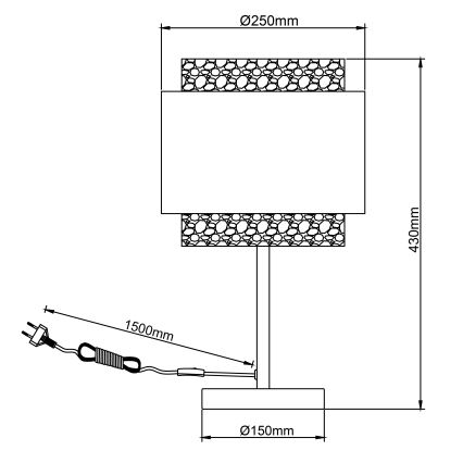 Brilliant - Eπιτραπέζιο φωτιστικό WATERLILLY 1xE27/60W/230V γκρι