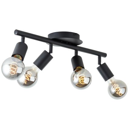 Brilliant - Φωτιστικό σποτ 4xE27/28W/230V μαύρο