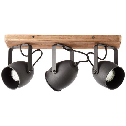 Brilliant - φωτιστικό σποτ CROWTON 3xGU10/6W/230V σε φινίρισμα πεύκου