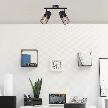 Brilliant - Φωτιστικό σποτ KAMOLO 2xE27/40W/230V μαύρο