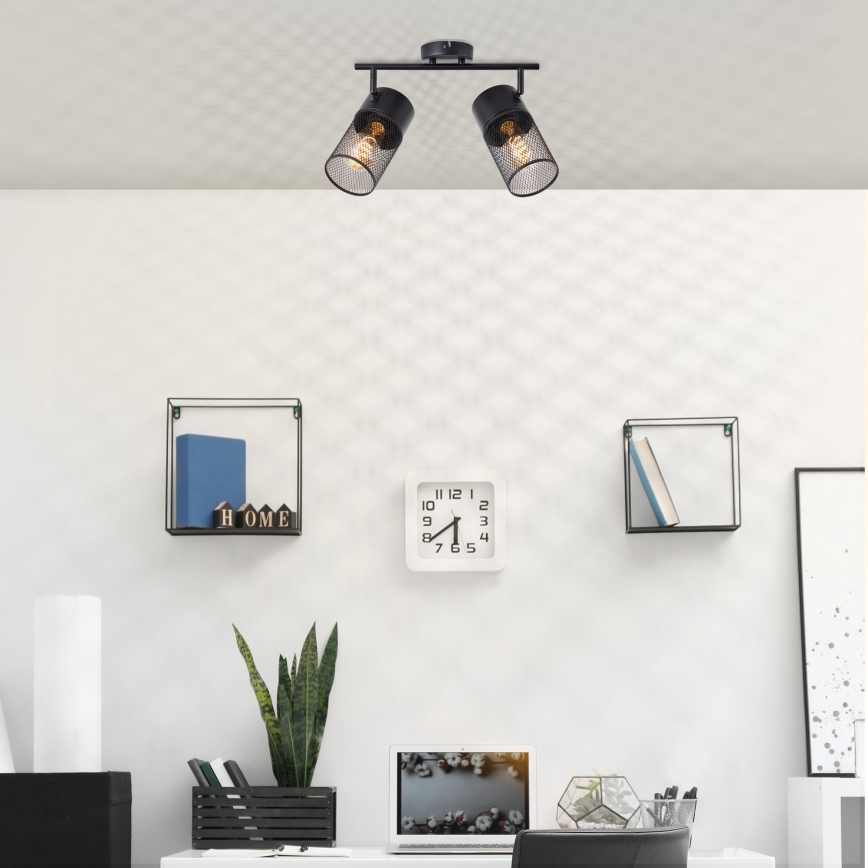 Brilliant - Φωτιστικό σποτ KAMOLO 2xE27/40W/230V μαύρο