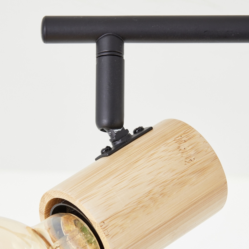 Brilliant - Φωτιστικό σποτ KERRY 6xE27/40W/230V μαύρο/μπαμπού