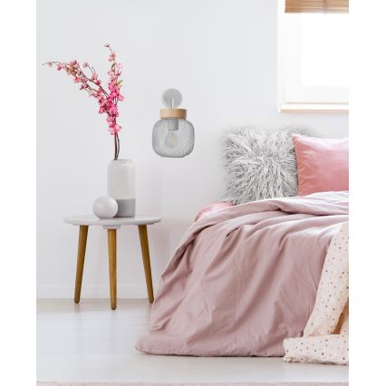 Brilliant - Φωτιστικό τοίχου GIADA 1xE27/40W/230V γκρι